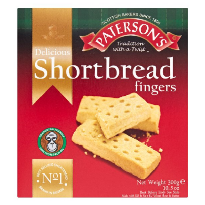 Paterson's Delicious Shortbread Fingers 300g x Case of 14 - London Grocery