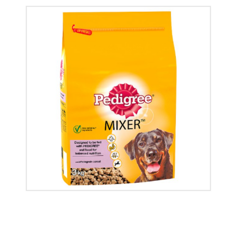 Pedigree Mixer Adult Dry Dog Food Original 3kg x Case of 3 - London Grocery