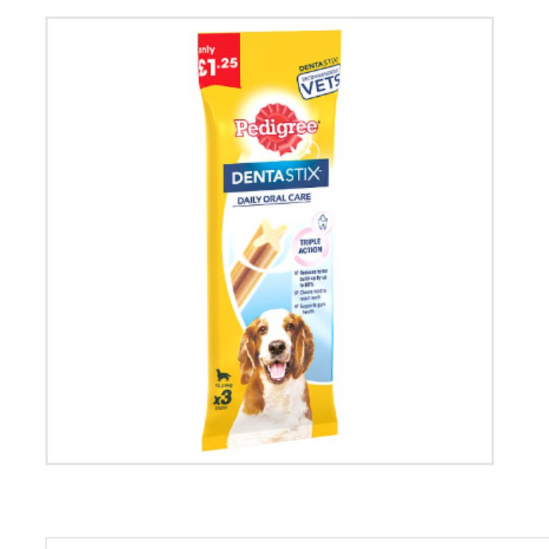 Pedigree Dentastix Daily Medium Dog Treats 3 x Dental Sticks 77g x Case of 18 - London Grocery