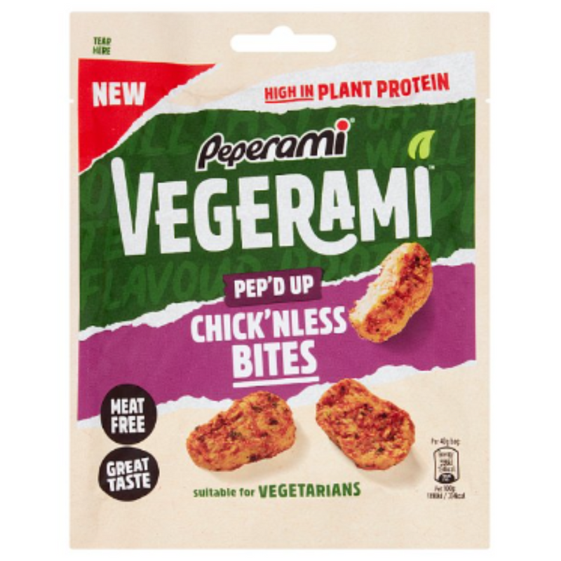 Peperami Vegerami Pep'd Up Chick'nless Bites 40g x 8 - London Grocery