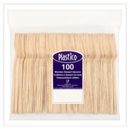 Plastico 100 Wooden Dessert Spoons x Case of 10 - London Grocery