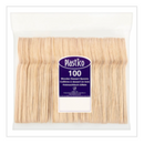 Plastico 100 Wooden Dessert Spoons x Case of 1 - London Grocery