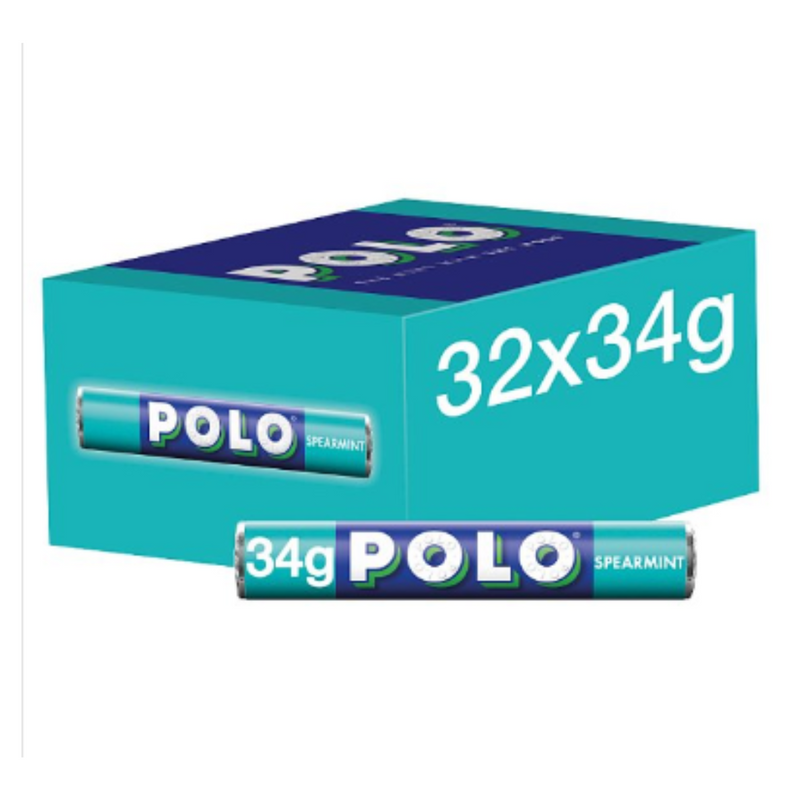Polo Spearmint Mint Tube 34g x Case of 32 - London Grocery