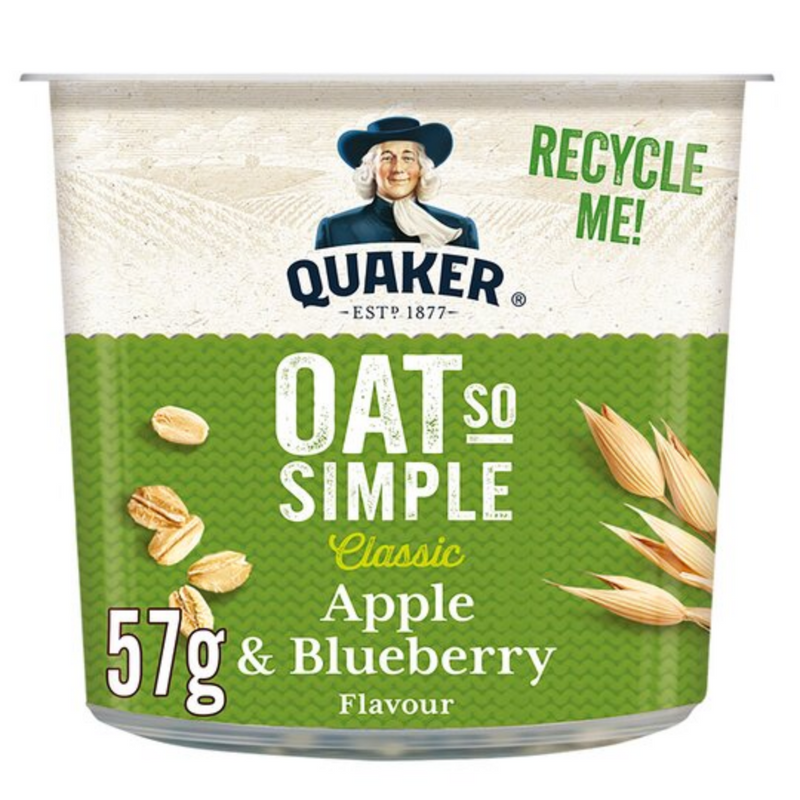 Quaker Oat So Simple Apple & Blueberry Porridge 57gr-London Grocery