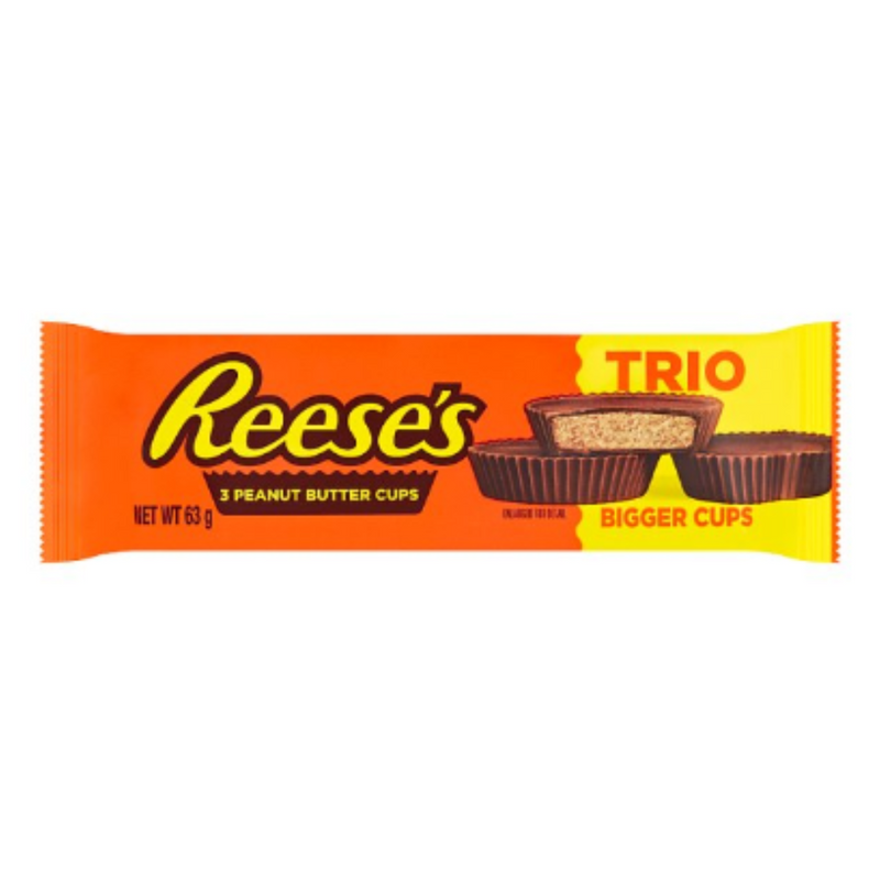Reese's 3 Peanut Butter Cups Trio 63g x Case of 40 - London Grocery
