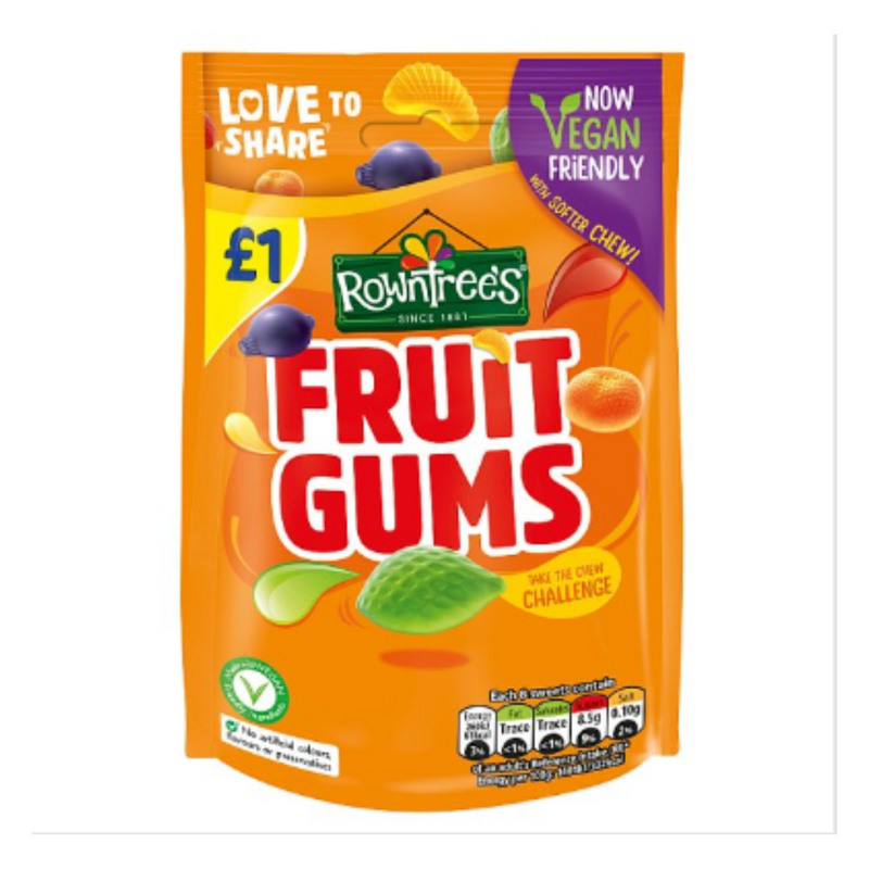Rowntree's Fruit Gums 120g x Case of 10 - London Grocery