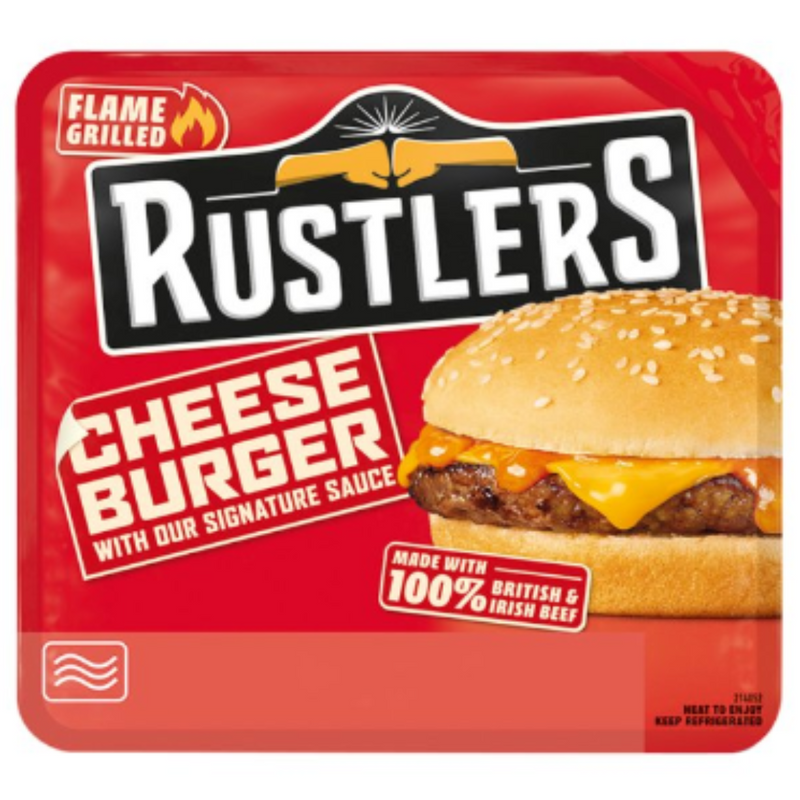 RUSTLERS Cheese Burger with Our Signature Sauce 141g  x 4 - London Grocery
