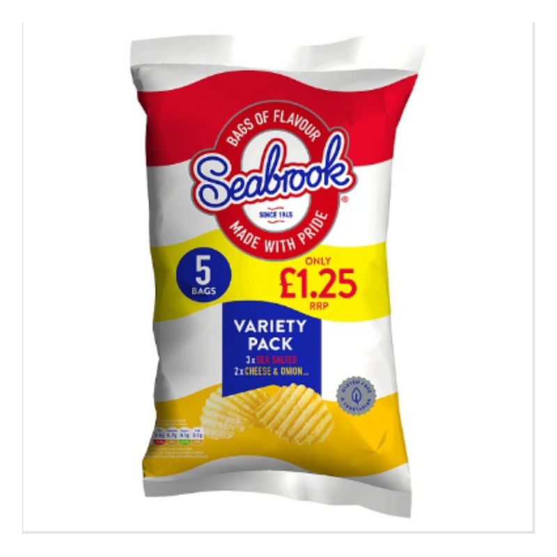 Seabrook Variety Pack 5 x 25g x Case of 8 - London Grocery
