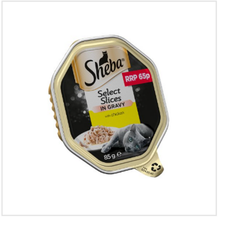 Sheba Select Slices Cat Food Tray Chicken in Gravy 85g x Case of 22 - London Grocery