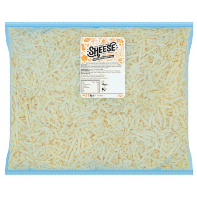 Sheese Grated Mature Cheddar Style 1kg x 10 - London Grocery