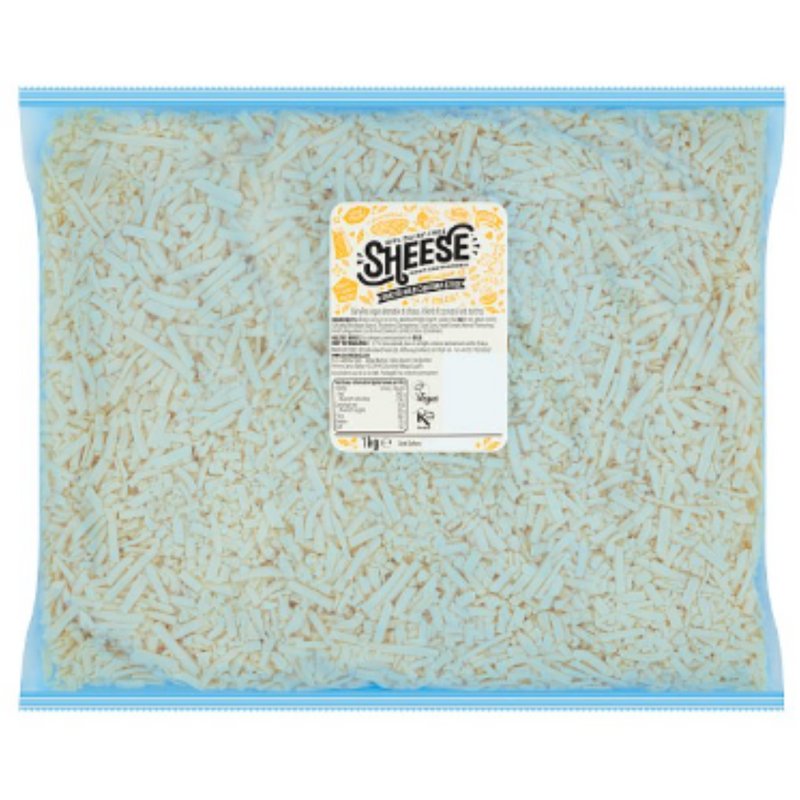 Sheese Grated Mild Cheddar Style 1kg x 10 - London Grocery