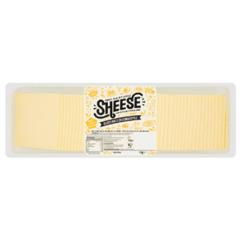Sheese Sliced Mild Cheddar Style 1kg x 1 - London Grocery