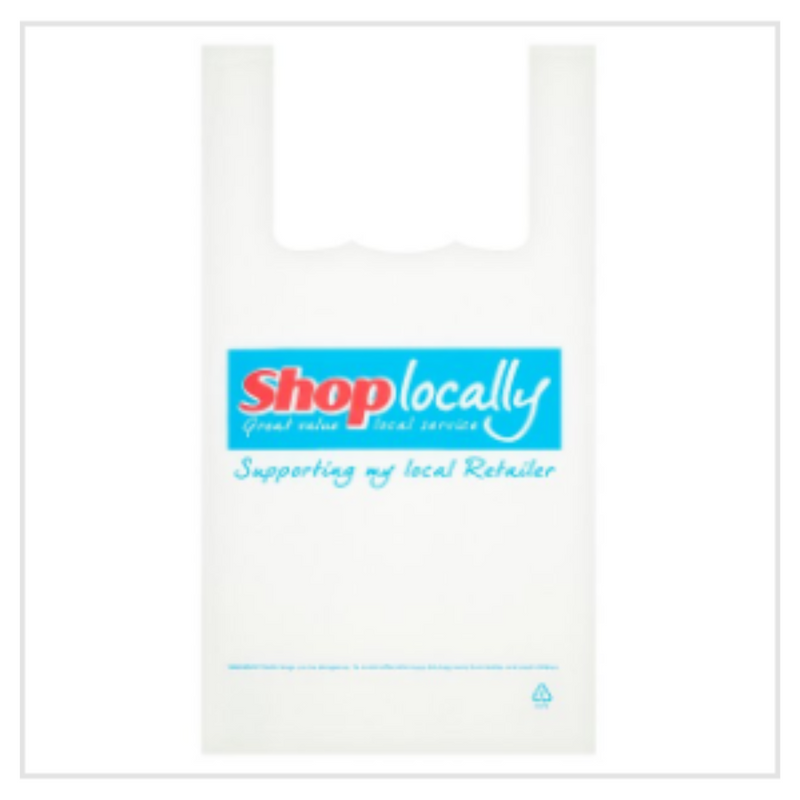 Shoplocally 100 Large Vest Carriers  | Case of 100 - London Grocery