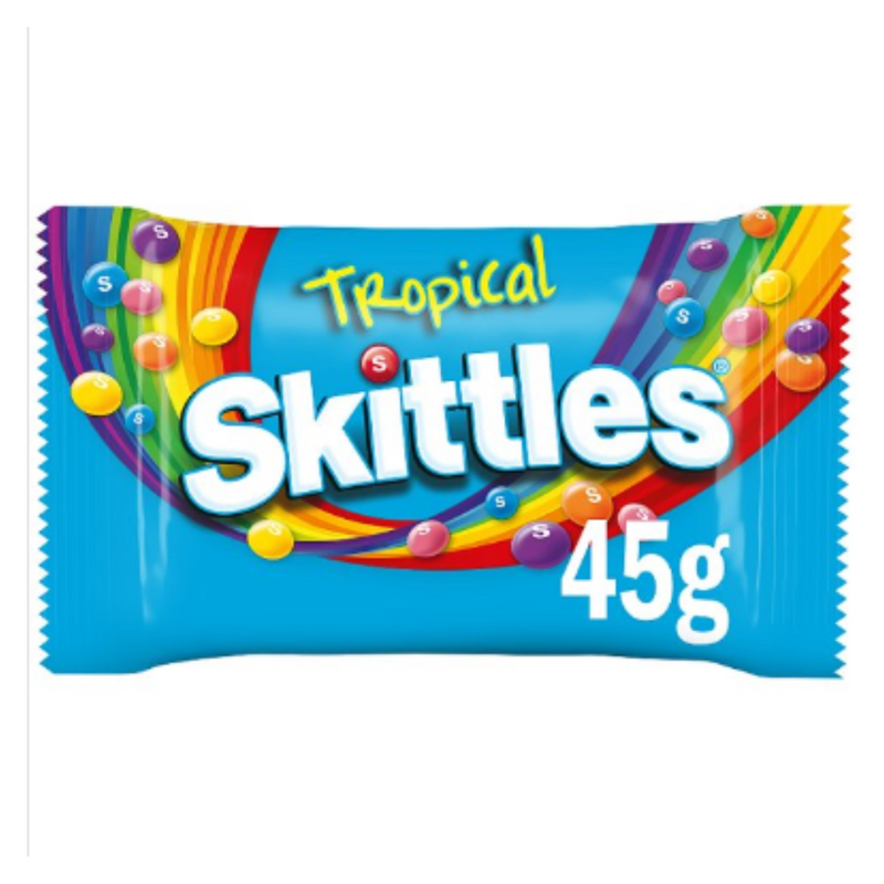 Skittles Tropical Sweets Bag 45g x Case of 36 - London Grocery