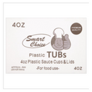 Smart Choice 4oz Plastic Tubs Sauce Cup & Lids 500 Sets x Case of 1 - London Grocery