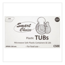 Smart Choice C500 Plastic Tubs Microwave Safe Containers & Lids 250 Sets x Case of 1 - London Grocery