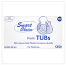 Smart Choice C650 Plastic Tubs Microwave Safe Plastic Containers & Lids 250 Sets x Case of 1 - London Grocery