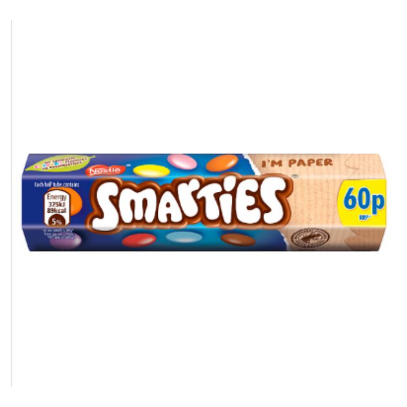 Smarties Milk Chocolate Tube 38g x Case of 24 - London Grocery