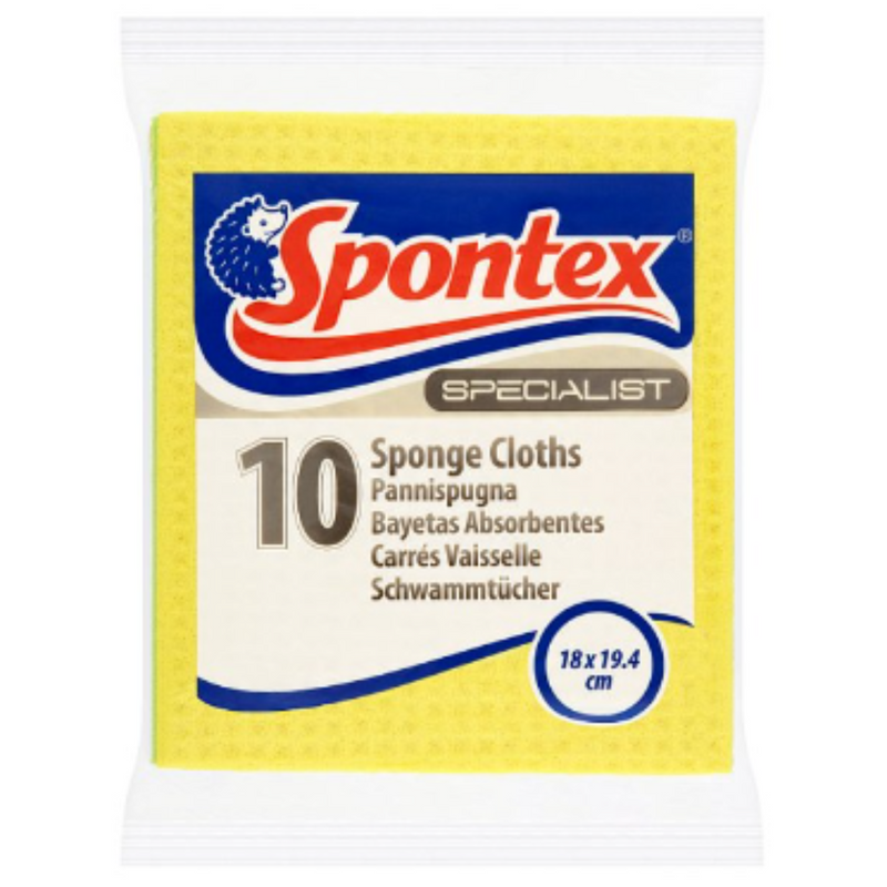 Spontex Specialist 10 Sponge Cloths x Case of 8  - London Grocery