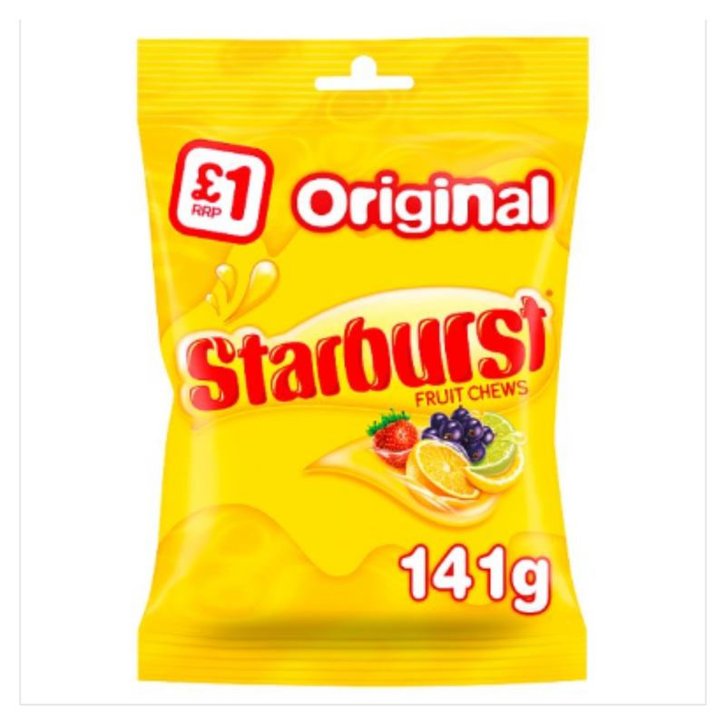 Starburst Original Fruit Chews Sweets Treat Bag 141g x Case of 12 - London Grocery