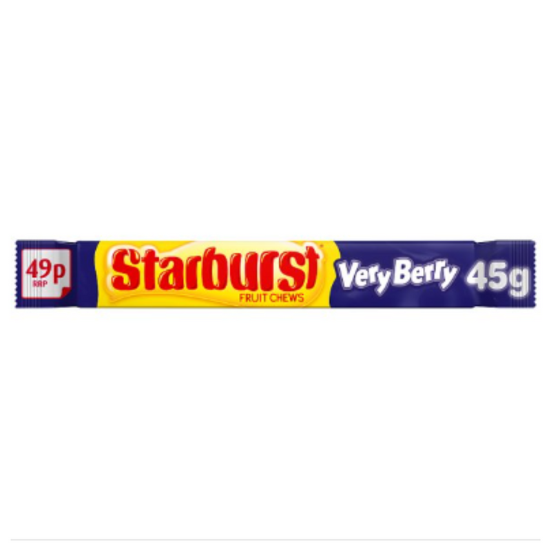 Starburst Very Berry Fruit Chews Sweets 45g x Case of 24 - London Grocery