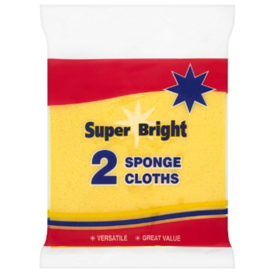 Buy Super Bright 2 Sponge Cloths x Case of 120 | London Grocery