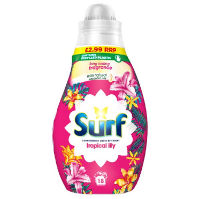 Surf Concentrated Liquid Laundry Detergent Tropical Lily 18 Washes x Case of 4 - London Grocery