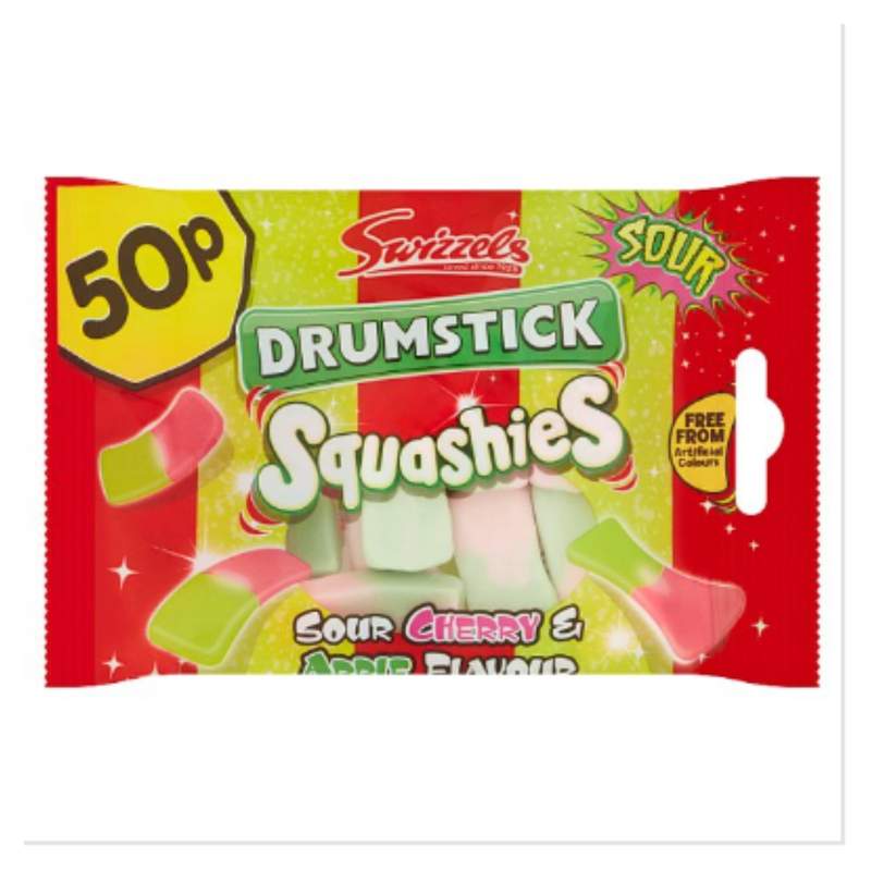 Swizzels Drumstick Squashies Sour Cherry & Apple Flavour x Case of 24 - London Grocery
