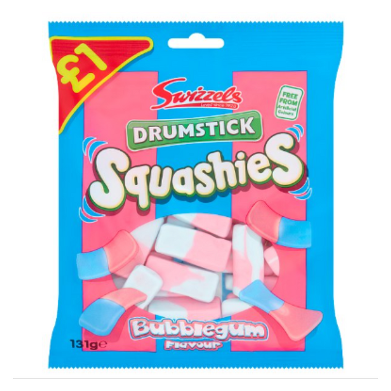 Swizzels Drumstick Squashies Bubblegum Flavour x Case of 12 - London Grocery
