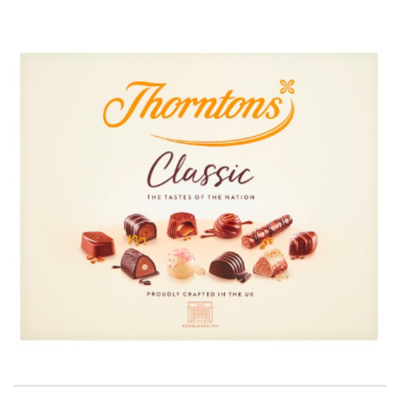 Thorntons Milk, Dark, White Classic Collection Chocolate Box 449g x Case of 1 - London Grocery