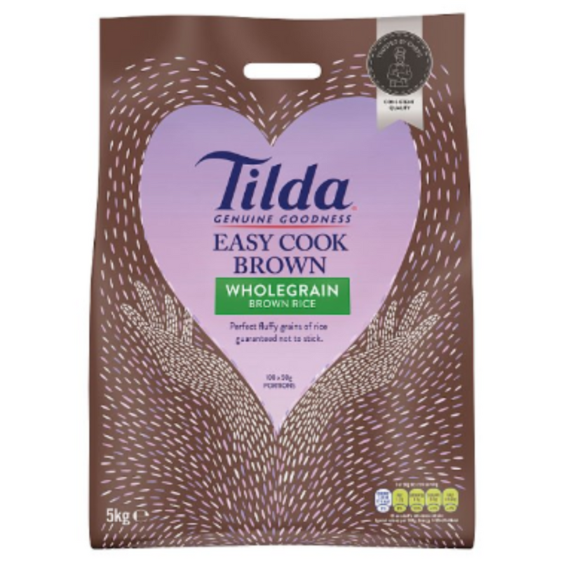 Tilda Easy Cook Wholegrain Brown Rice 5000g x 1 - London Grocery
