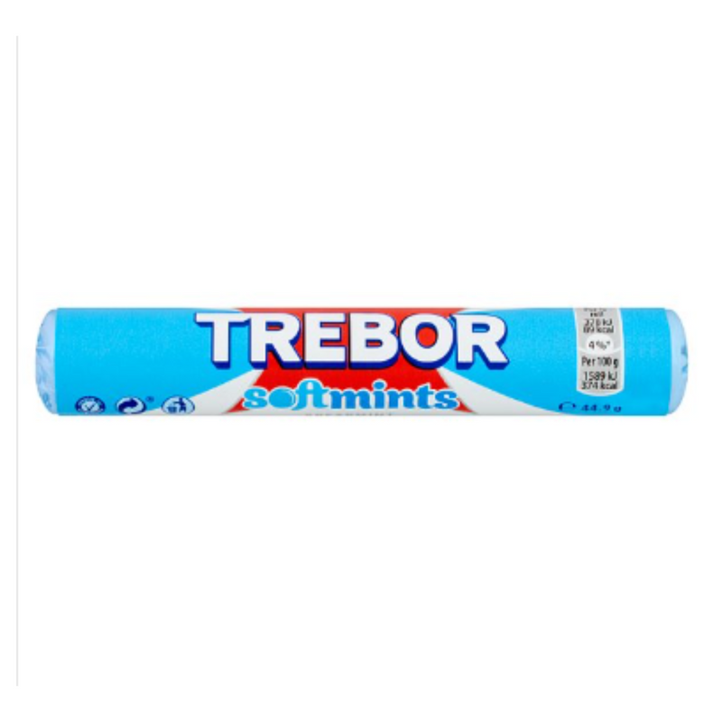 Trebor Softmints Spearmint Mints Roll 44.9g x Case of 40 - London Grocery