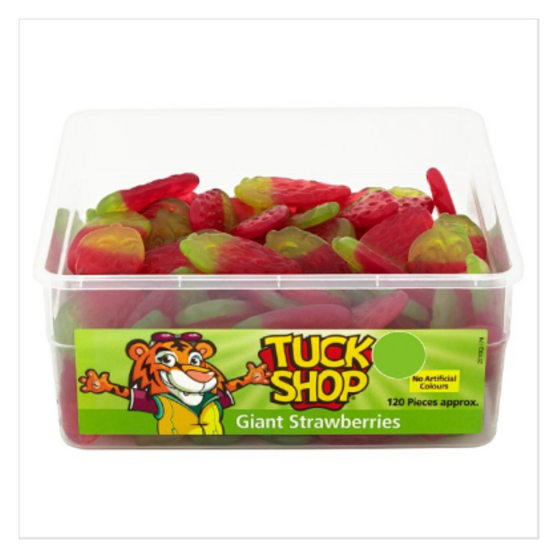 Tuck Shop Giant Strawberries 120 Pieces 960g x Case of 6 - London Grocery