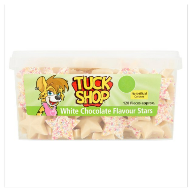 Tuck Shop White Chocolate Flavour Stars 720g x Case of 8 - London Grocery