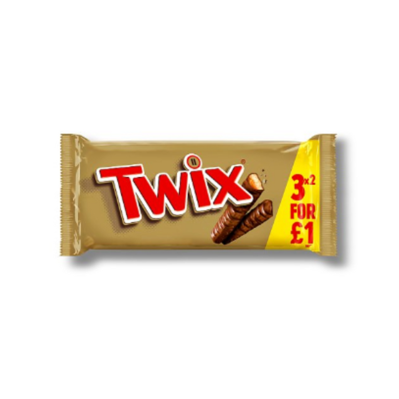Twix Chocolate Biscuit Bars Multipack 3 x 40g x Case of 24 - London Grocery