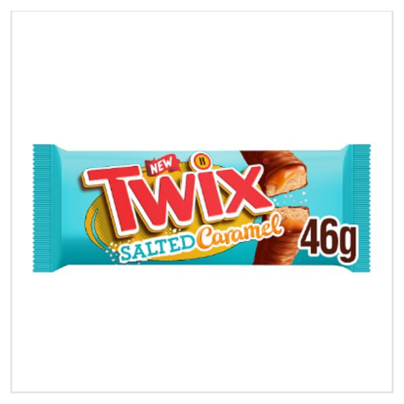 Twix Salted Caramel Chocolate Biscuit Twin Bars 46g x Case of 30 - London Grocery