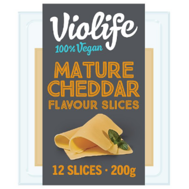 Violife Mature Cheddar Flavour Slices 200g x 12 - London Grocery