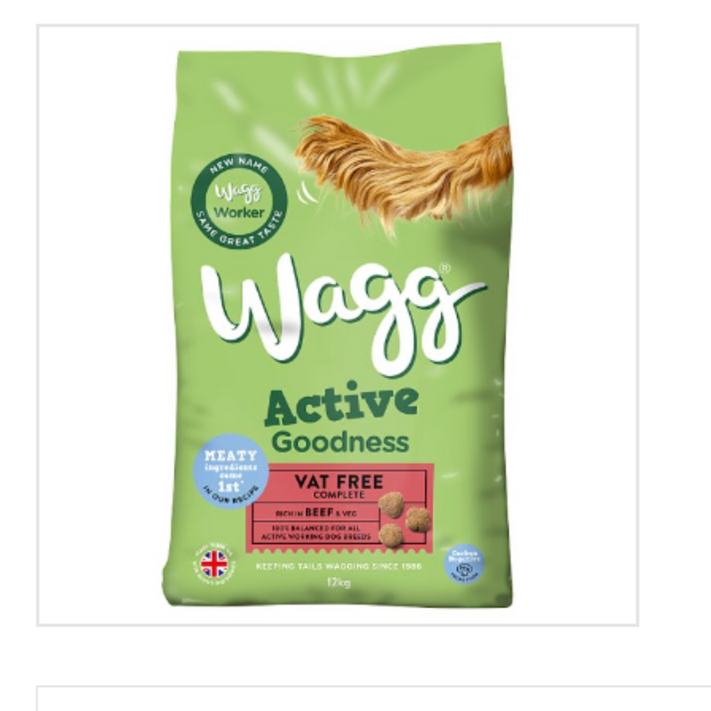 Wagg Active Goodness Complete Rich in Beef & Veg 12kg x Case of 1 - London Grocery