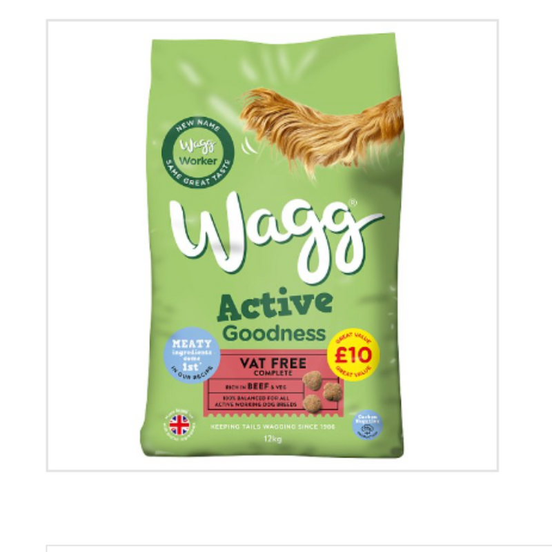 Wagg Active Goodness Rich in Beef & Veg 12kg x Case of 1 - London Grocery