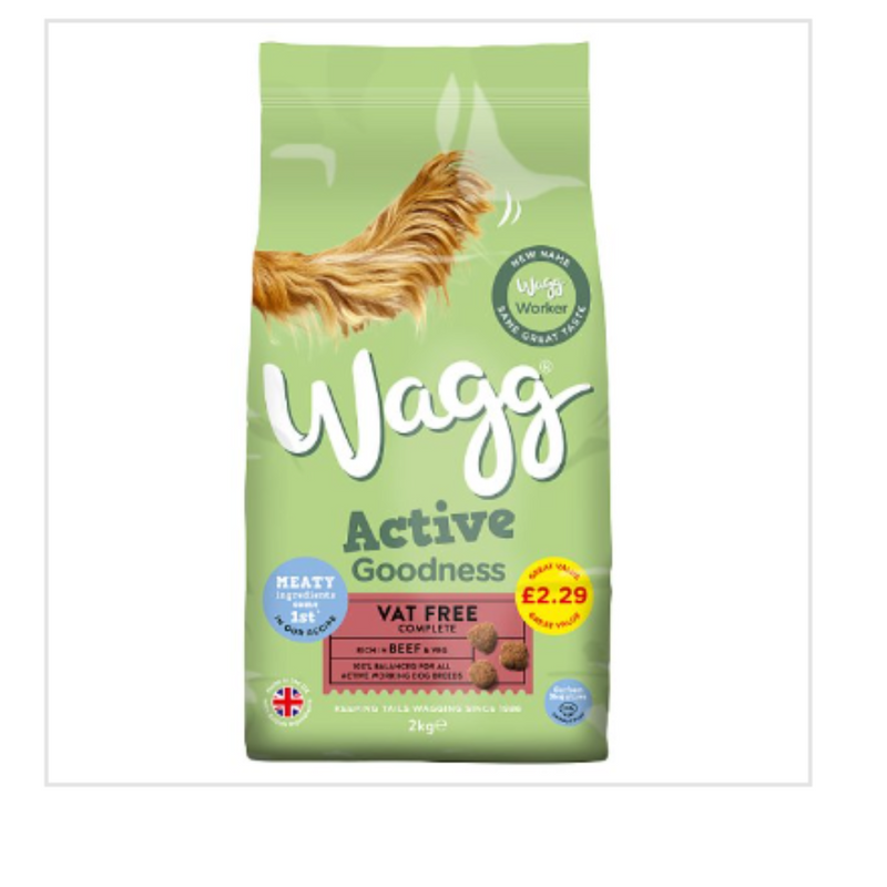 Wagg Active Goodness Rich in Beef & Veg 2kg x Case of 4 - London Grocery