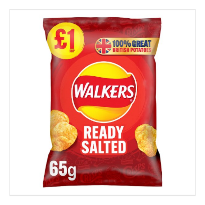 Walkers Ready Salted Crisps 65g x Case of 15 - London Grocery