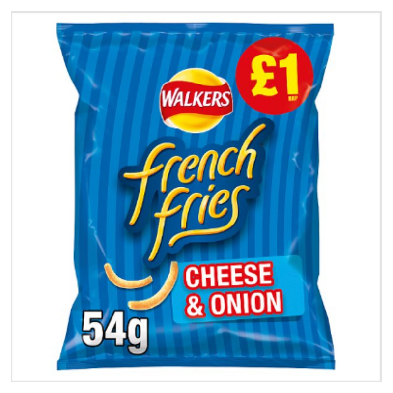 Walkers French Fries Cheese & Onion Snacks 54g x Case of 15 - London Grocery
