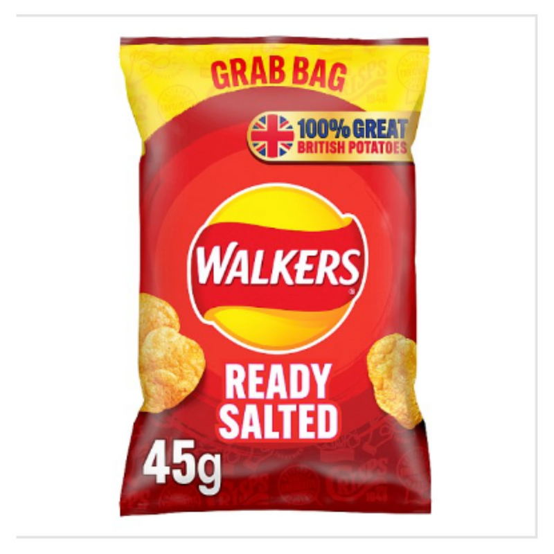 Walkers Ready Salted Crisps 45g x Case of 32 - London Grocery