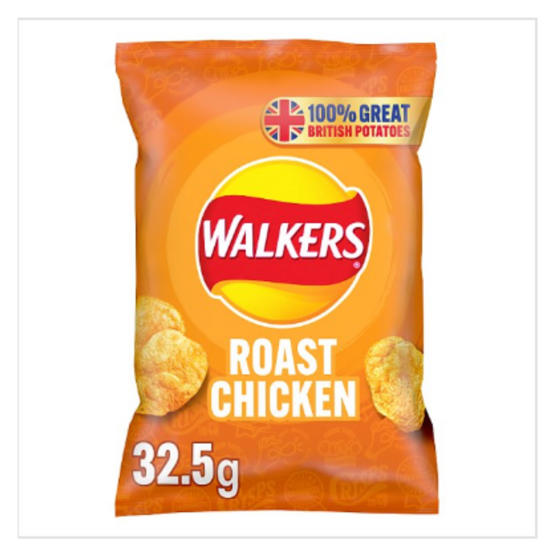 Walkers Roast Chicken Crisps 32.5g x Case of 32 - London Grocery