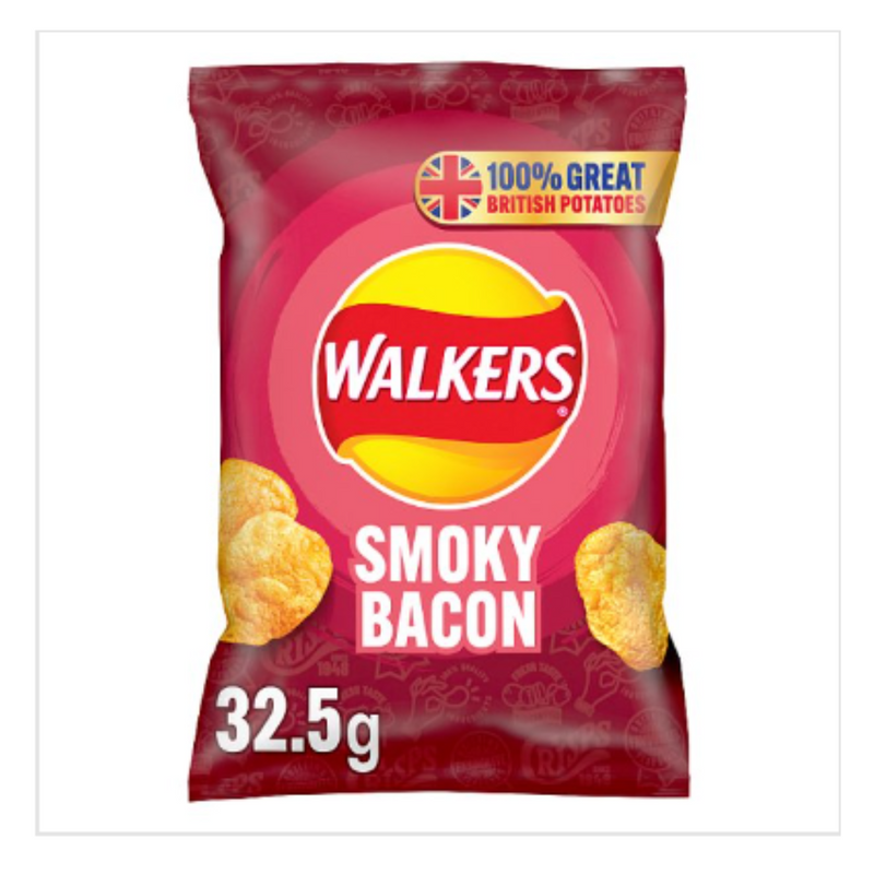Walkers Smoky Bacon Crisps 32.5g x Case of 32 - London Grocery