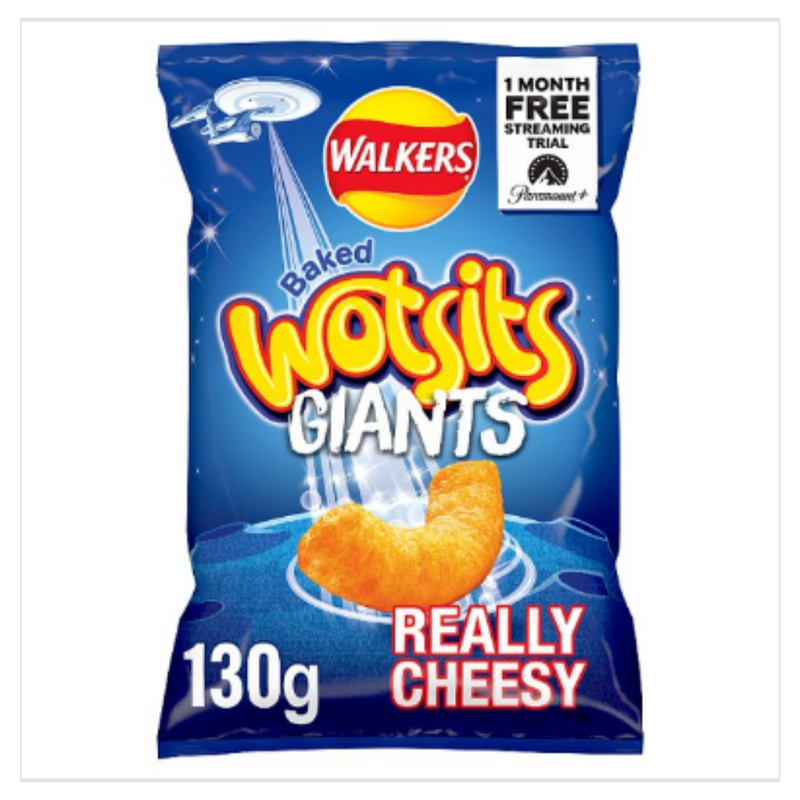 Walkers Wotsits Giants Really Cheesy Snacks 130g x Case of 9 - London Grocery