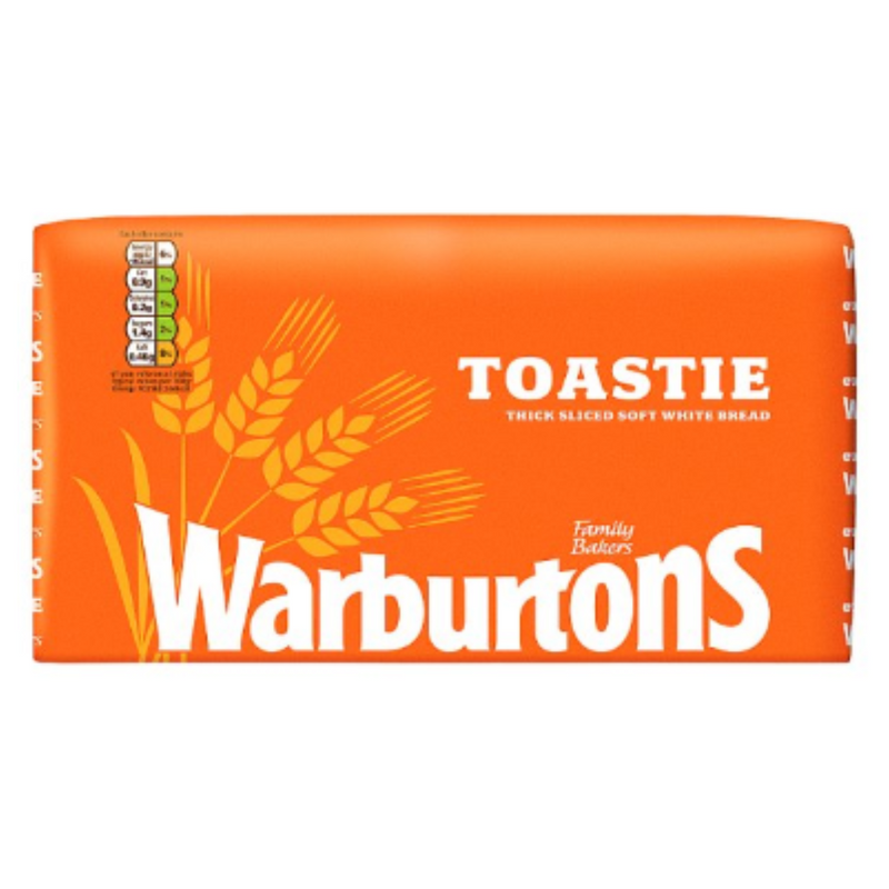 Warburtons Toastie Thick Sliced Soft White Bread 800g x Case of 1 - London Grocery