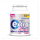 Extra White Bubblemint Chewing Gum Sugar Free Bottle 46 Pieces x Case of 6 - London Grocery