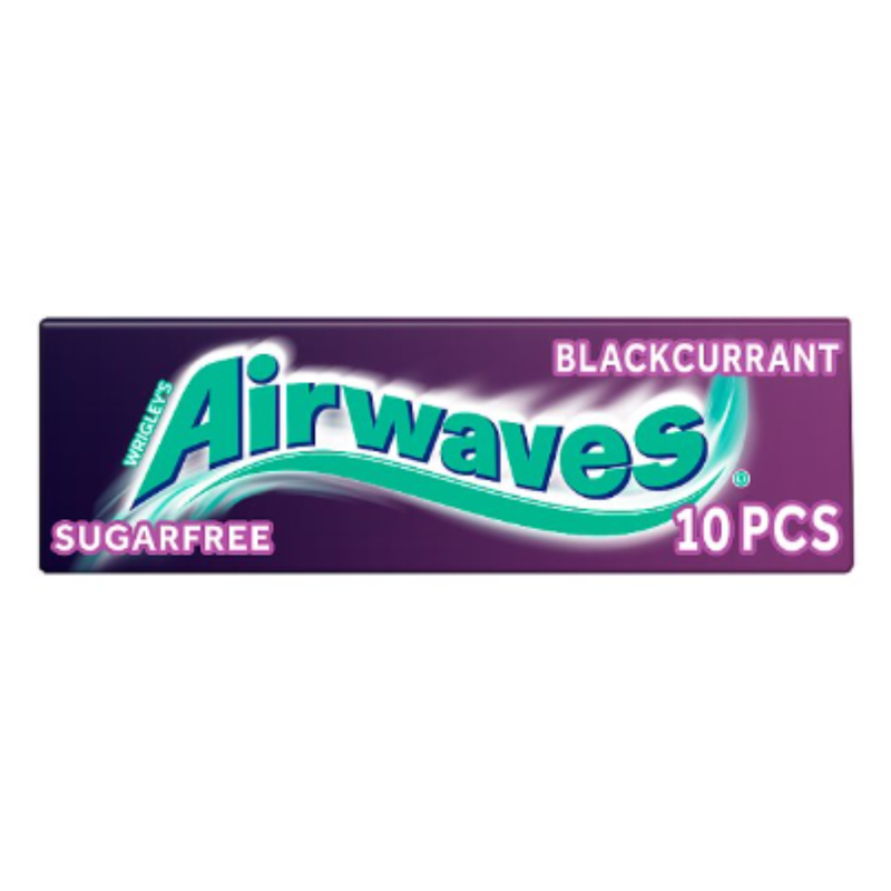 Airwaves Blackcurrant Chewing Gum Sugar Free 10 Pieces x Case of 30 - London Grocery