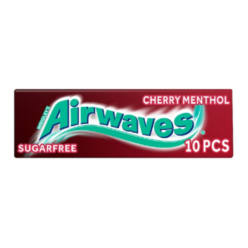 Airwaves Cherry Menthol Sugar Free Chewing Gum 10 Pieces x Case of 30 - London Grocery